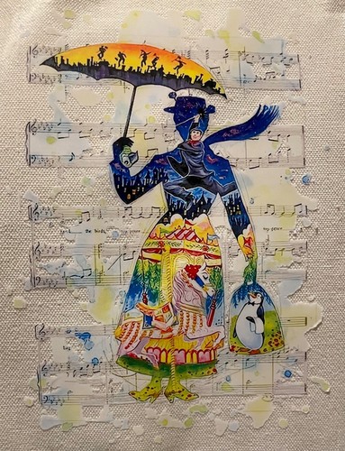 Mary Poppins or (Sherrie Bobbins) Canvas Tote Bag Twice Stitched Handles Free P - Bild 2 von 9