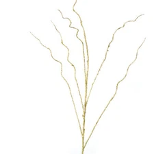 Factory Direct Craft Green Glittered Artificial Twig Sprays | 3 Sprays