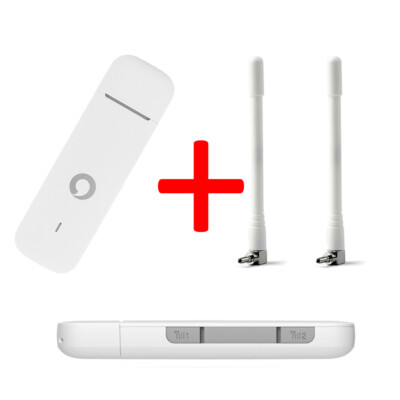 Huawei E3372 LTE Surfstick + 2 x CRC-9 Antenne bis 150 Mbit/s Win 10 Vodafone