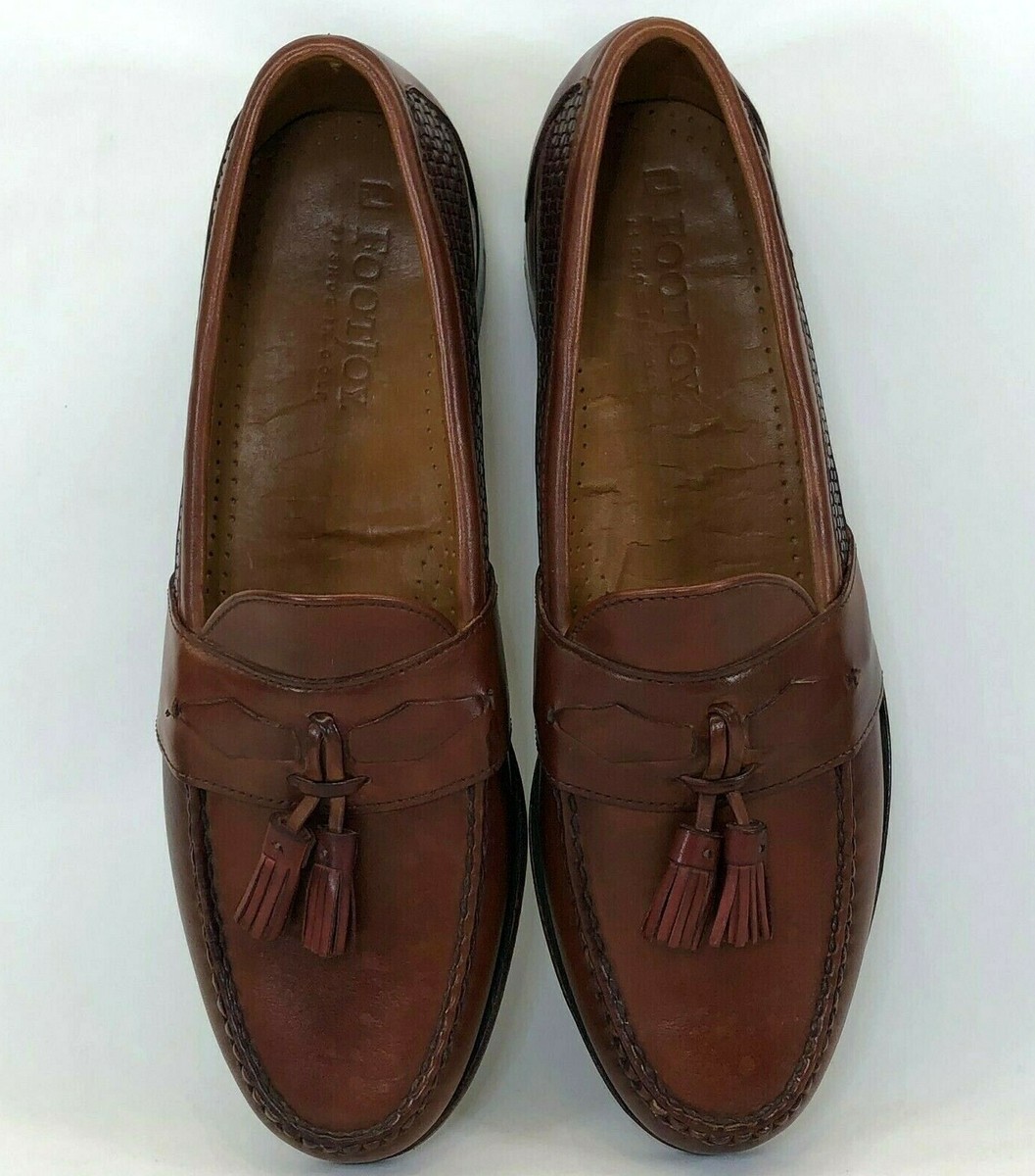 NEW FootJoy Brown Tassel Loafers 11 E FootJoy Classics Brown Leather Tassel Loafers Made in USA  main image 3