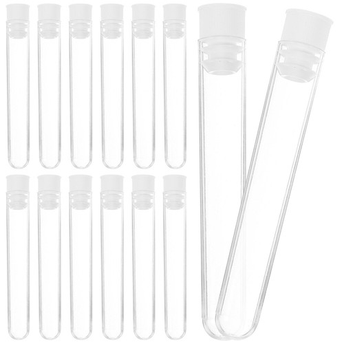 50 Pcs Plastic Test Tube Child Small Tubes for Children Clear with Lids - 第 7/12 張圖片