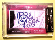 Ron Blomberg Auto 2011 Trstar SignaCut 1st Designated Hitter #d /25  A904