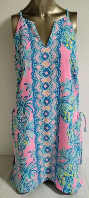 Lilly Pulitzer Pearl Romper In Pelican Pink Beat The Heat Women's Size 8