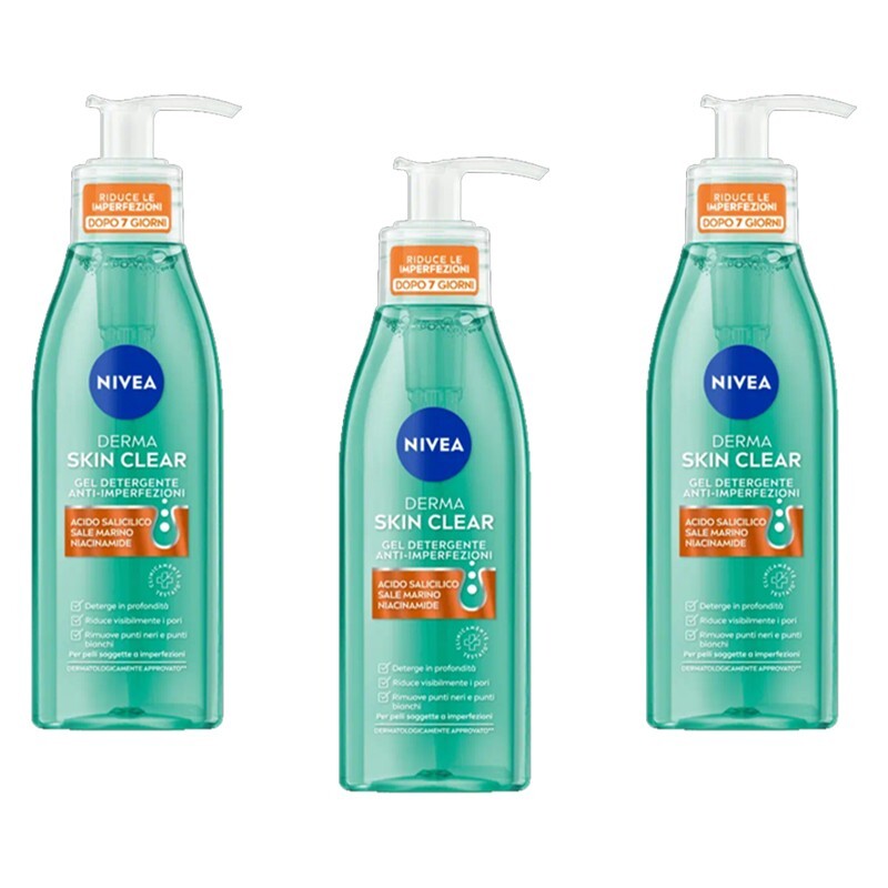 Nivea Derma Skin Clear Gel Detergente Anti-Imperfezioni 150 ml - - - Immagine 2