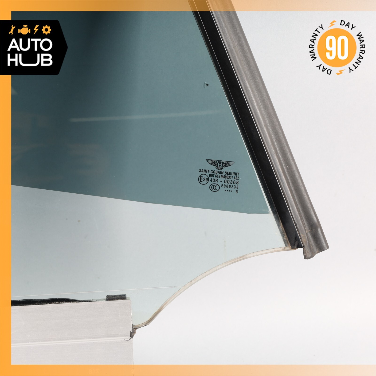 03-10 Bentley Continental GT Coupe Rear Right Side Quarter Window Glass OEM 31k