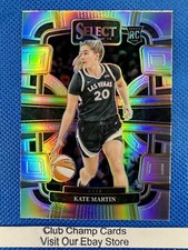 2024 #22 Kate Martin Panini WNBA Select Concourse Silver Prizm Aces RC