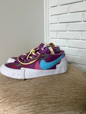 Nike KAWS x sacai Blazer Low DM7901-500 Purple Dusk Men's Colorblock Sneakers