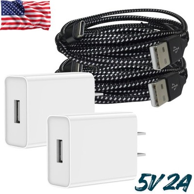 2X 10W 5V 2A USB Wall Power Adapter Charging Block 5 Volt 2Amp AC to DC Charger