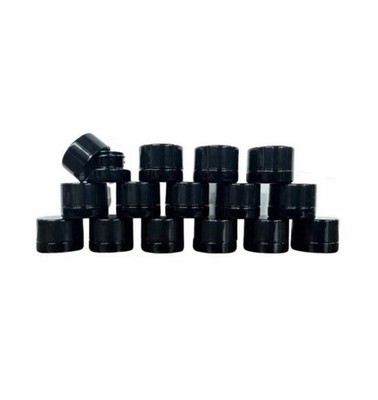 100 x 5 ml schwarze Gläser - Sicherheitsdeckel schwarz Kosmetik Extrakte