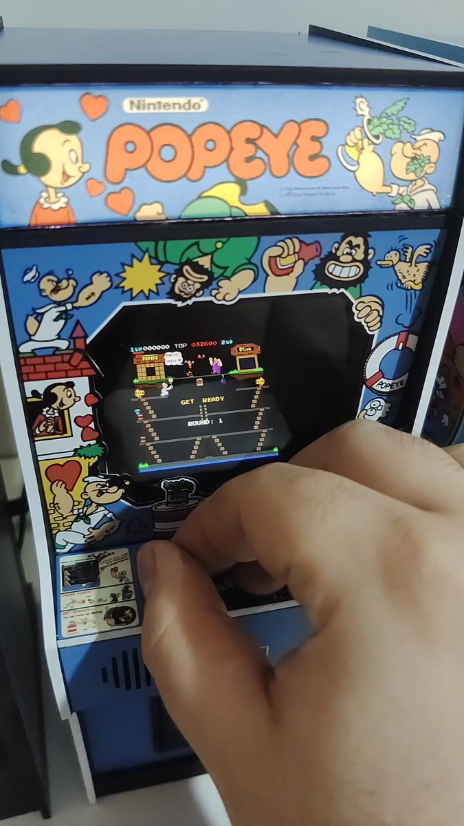 Popeye 1/6 scale mini working arcade cabinet (Playscale, New Wave