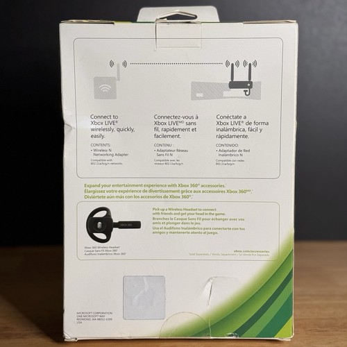 ⚡️RARE NEW Official Microsoft Xbox 360 Wireless N Networking Adapter BLK⚠️SEALED - Picture 2 of 10