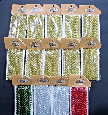 Lot Of 14 UNOPENED Create A Craft 4mm Pearl String 5 Yards Red Gold Silver Green