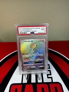 2018 Pokémon Sun & Moon Lost Thunder #215/214 Shuckle GX Secret Rare PSA Mint 9