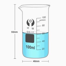 100ml Borosilicate Glass Beaker High Type Beakers Glassware Laboratory Supply