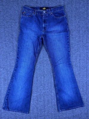 Vintage Todd Oldham Jeans Women's 11x34 Blue High Rise Flare Leg Denim 90s