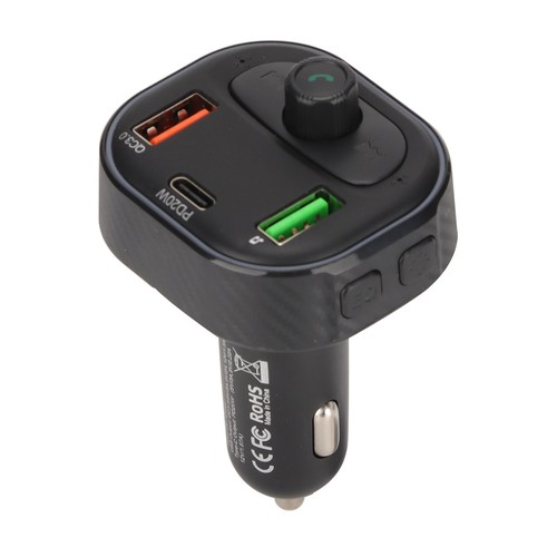 Carbon Fiber Style Multifunction Car Charger Wireless BT 5.1 FM Transmitter F FY - Zdjęcie 20 z 24