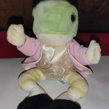 Eden Toys Vintage Plush Frog Pink Jacket Paisley Outfit Small 1997 MPN 6727