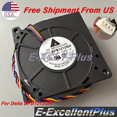 For Delta BFB1212GH Large Volume Turbo Blower Cooling Fan 12V 3.96A 4-Pin 12032