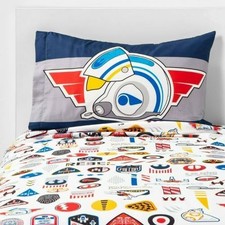 Disney Star Wars White Fly Boy 4PC Full Sheet Set w/Reversible Pillowcases  