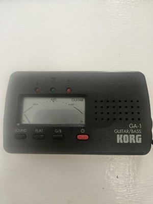 Korg Guitar and Bass Tuner GA-1 Black with Microphone & Jack Input