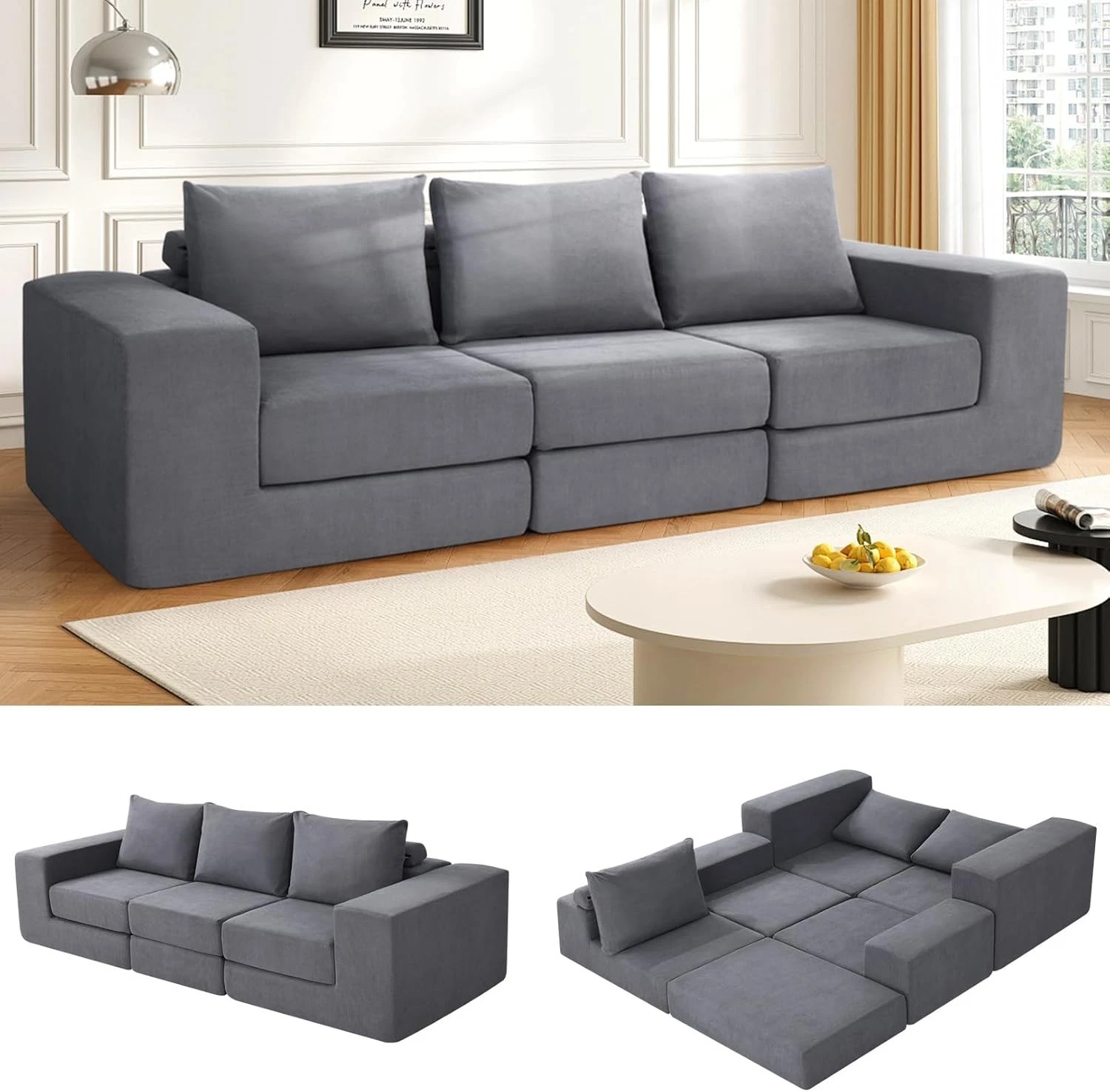 17.8-inch seat height Sleeper Sofa Bed Ideal for Reading, Watching TV for Home$
Opens in a new windo