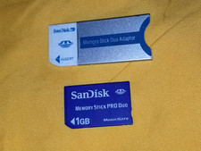 Sandsk 1 gb Memory Stick Pro Duo Memory Card Magic Gate  Duo Adapter