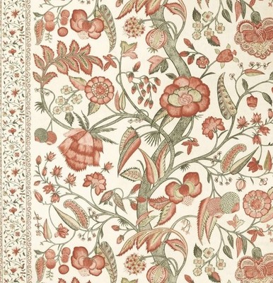 Zoffany Gardinenstoff 'ARTISAN PALAMPORE' 3,7 METER RUSSET - 100% LEINEN