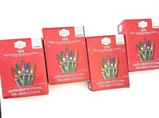 Holiday Time 100 Ct Each 4 BOXES Multi Incandescent Mini String Lights 21ft Ea