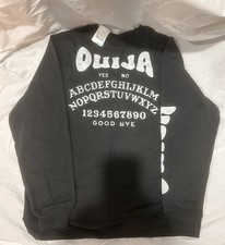 New Ouija Board Sweatshirt Black M Long Sleeve Halloween  