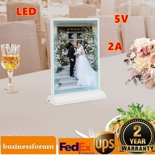 Tabletop LED Sign Holder, Desktop Advertising Holder, Light Up Menu Holder