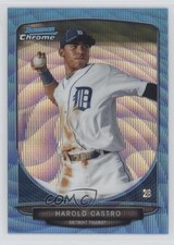 2013 Bowman Chrome Wrapper Redemption Blue Wave Refractor Harold Castro 0a1