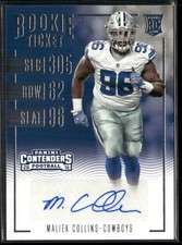 Maliek Collins 2016 Contenders Rookie Ticket RC Auto #157