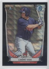 2014 Bowman Prospects Chrome Black Wave Refractor Logan Vick #BCP40 2f9