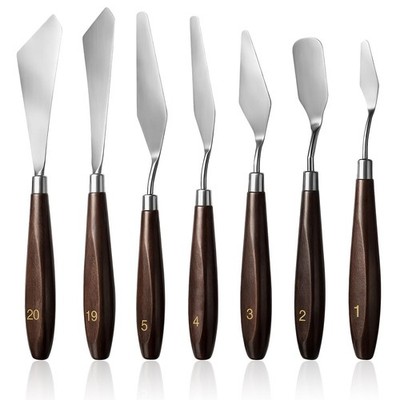 7Pcs Spatula Palette Knife Painting Knife Set Stainless Steel Drawing Scraper...
