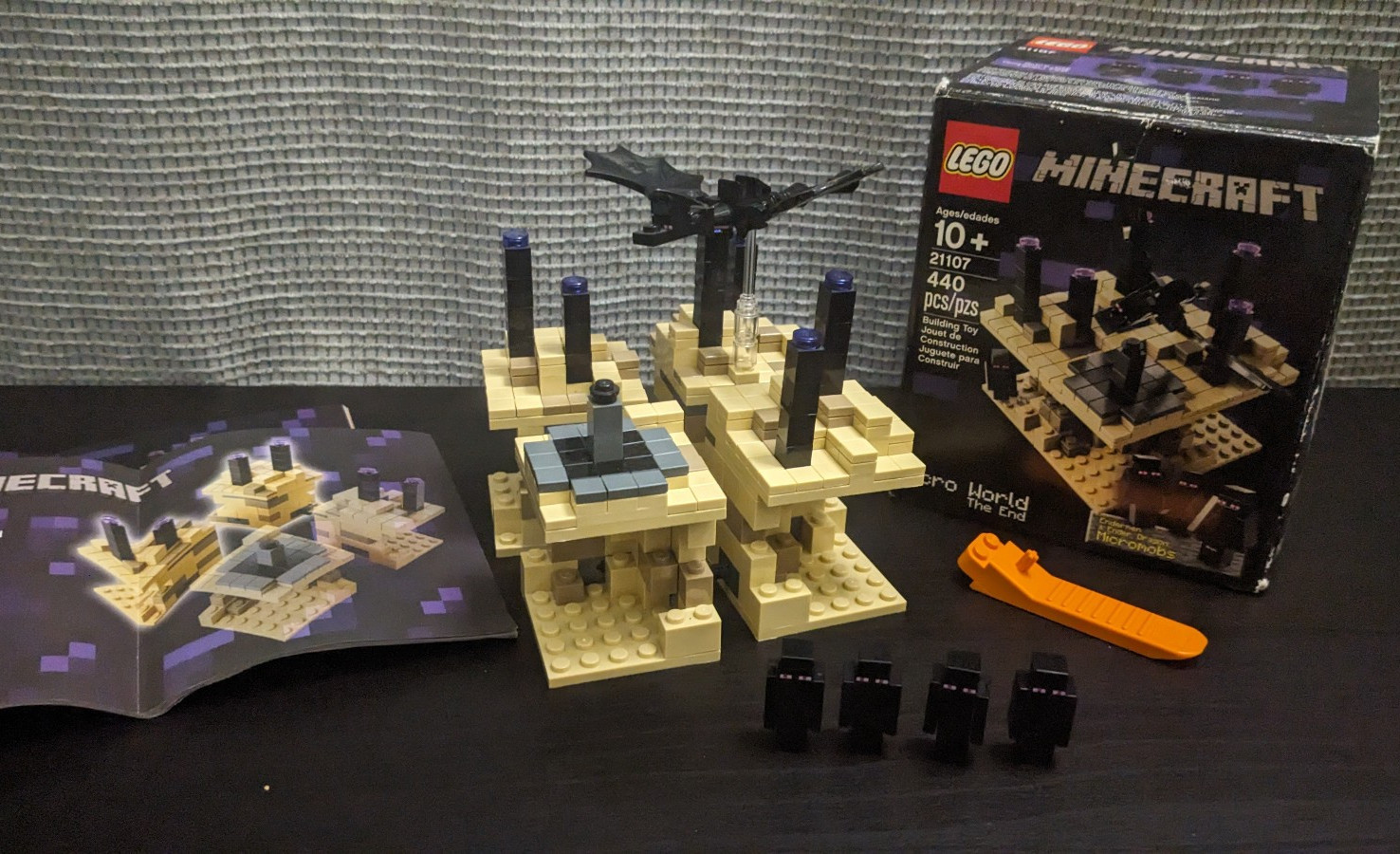 LEGO 21107 Minecraft + Micro World – "The End" Complete w/ box + manuals