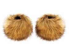Classic Cuffs - Faux Fur Cuffs for Wrists - Womens Coats Furry Amber Classic