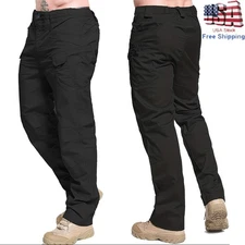 Tactical Mens Cargo Pants Waterproof Work Pants Outdoor Hiking Combat Trousers