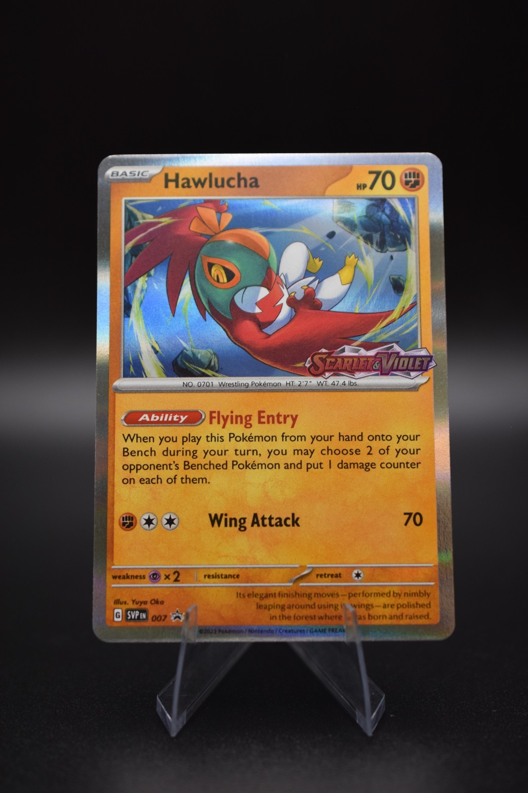 Pokemon TCG Hawlucha - 007 (Prerelease) Scarlet & Violet Promo Cards NM