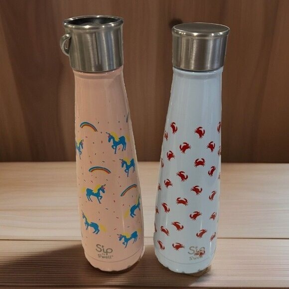 Sip by S&rsquo;well Water Bottle Lot of 2 Kids Unicorns Lobsters