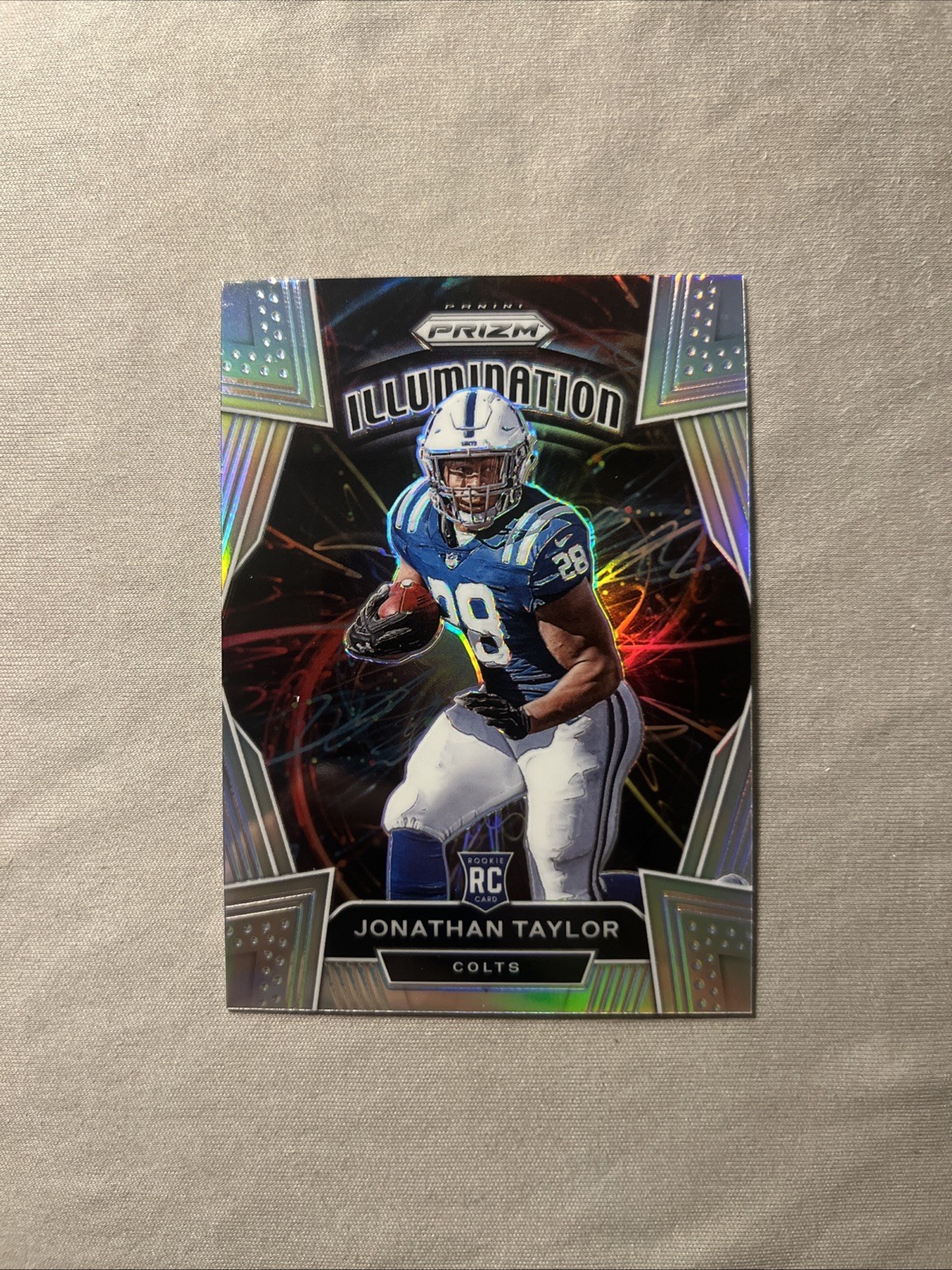 2020 Panini Prizm Jonathan Taylor #11 Silver Prizm Illumination SP RC Rookie