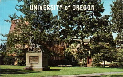 #ad #ad University of Oregon Eugene Ducks Susan Campbell Hall Alumni Office Postcard OR $5.75