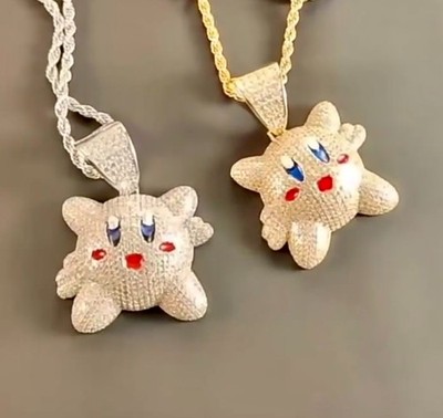 Iced Out Kirby Chain | Zirkonia Steine | Streetstyle Pendant