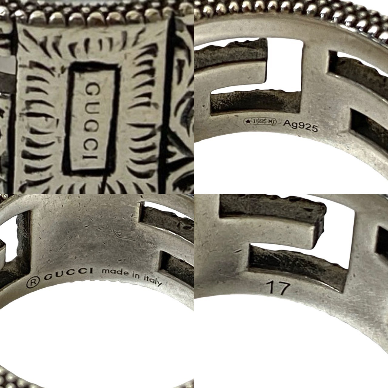 GUCCI Square G Arabesque Ring Ring Silver925 Silv… - image 2