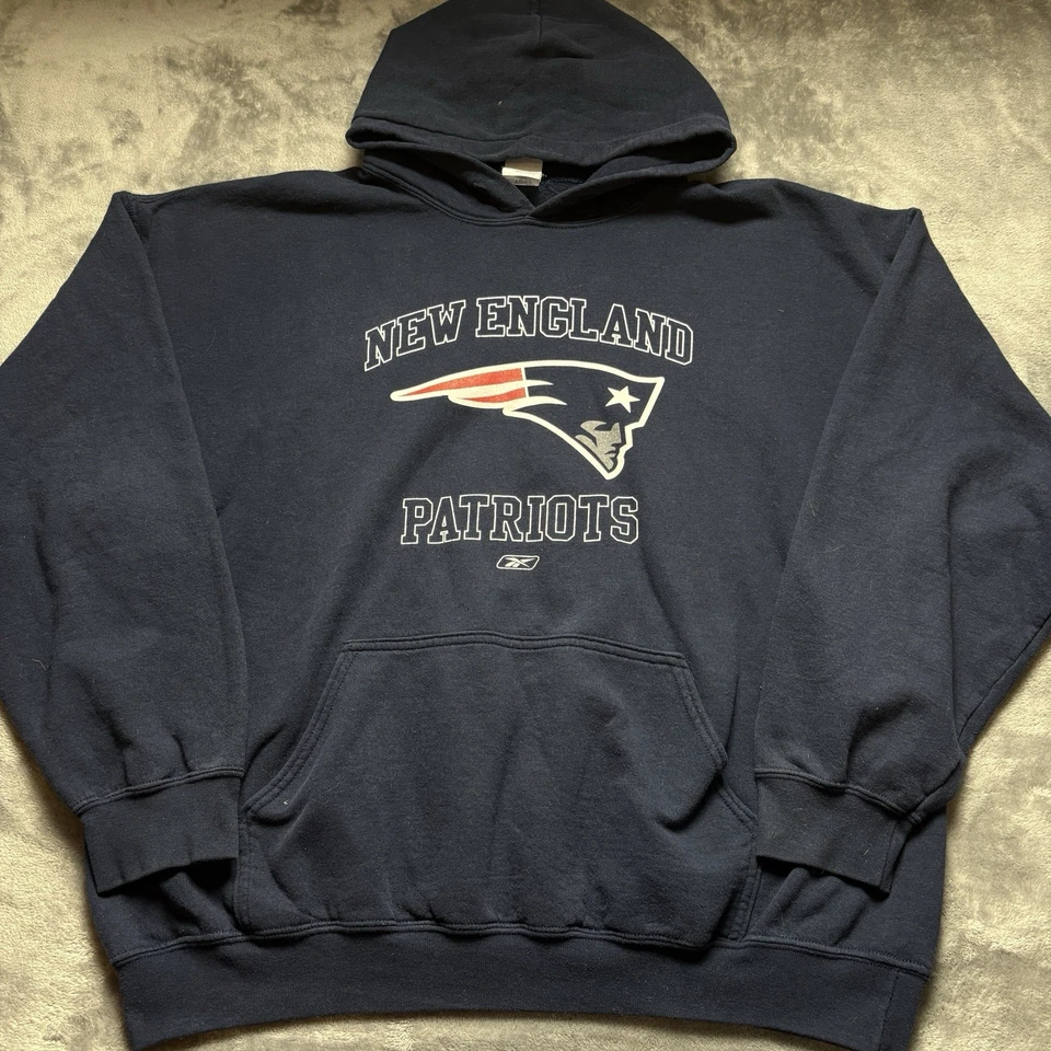 Lote De 8 New England Patriots Chaqueta Sudadera Con Capucha Para Hombres XL Moderna Y2K NFL Foto 3 de 4