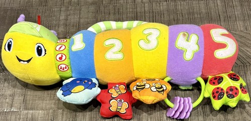 Vintage Leap Frog Baby Counting PAL Musical Caterpillar Plush Hanging Toy 2003