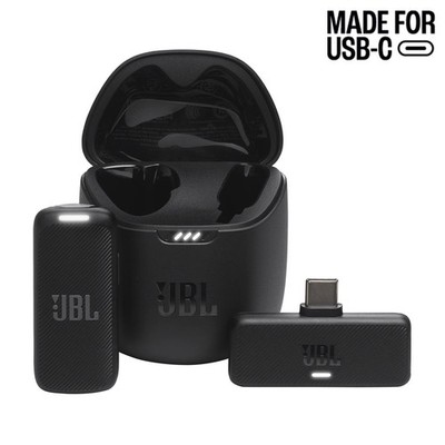 JBL Quantum Stream Wireless USB-C Wearable Mic 24Hr Recording Time Mic Black