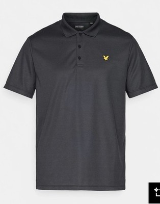 NWT - Mens Lyle And Scott Golf Tech Polo - Jet Black