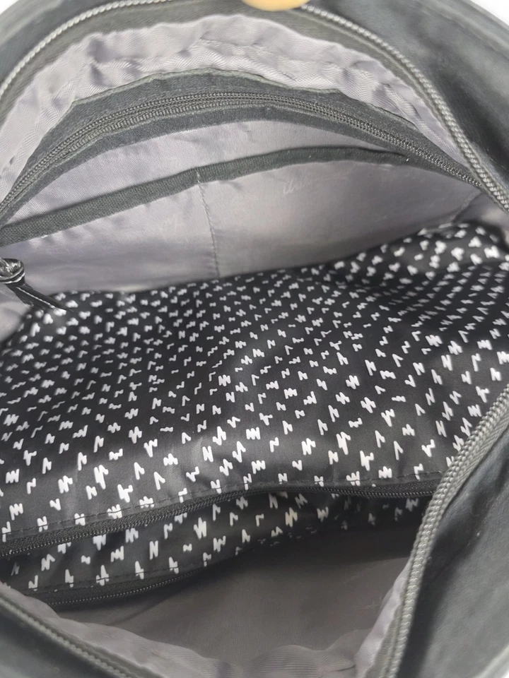 Тридцать один сумка с короткими ручками шеврон черный белый серый молнии верхний 31 большой сумочки холст - Изображение 3 из 4