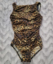 Miraclesuit Womens Size 8 Leopard Cheetah One Piece Swimsuit