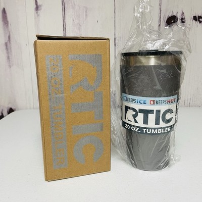 RTIC Tumbler 20 oz Double Wall Insulated Gray Graphite Stainless 1333